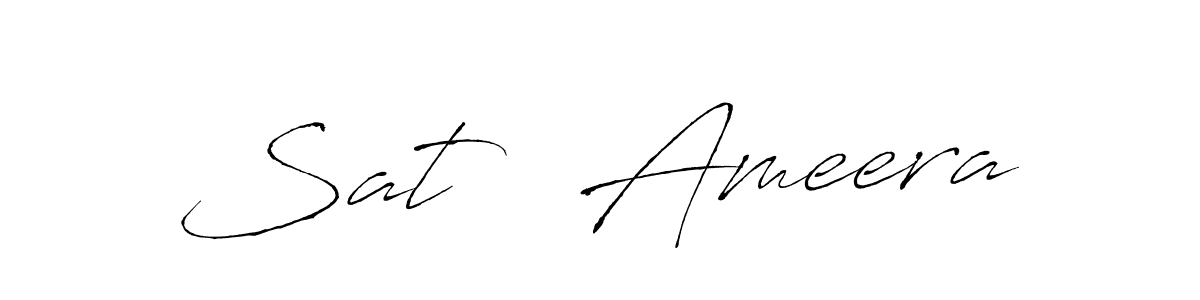 Create a beautiful signature design for name Sat   Ameera. With this signature (Antro_Vectra) fonts, you can make a handwritten signature for free. Sat   Ameera signature style 6 images and pictures png