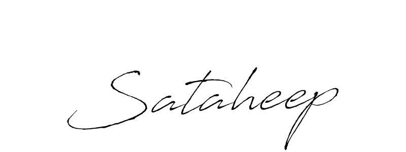 Use a signature maker to create a handwritten signature online. With this signature software, you can design (Antro_Vectra) your own signature for name Sataheep. Sataheep signature style 6 images and pictures png
