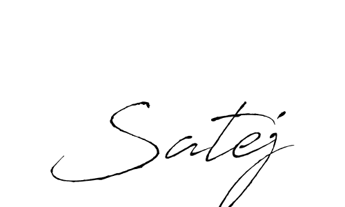 Make a beautiful signature design for name Satej. With this signature (Antro_Vectra) style, you can create a handwritten signature for free. Satej signature style 6 images and pictures png