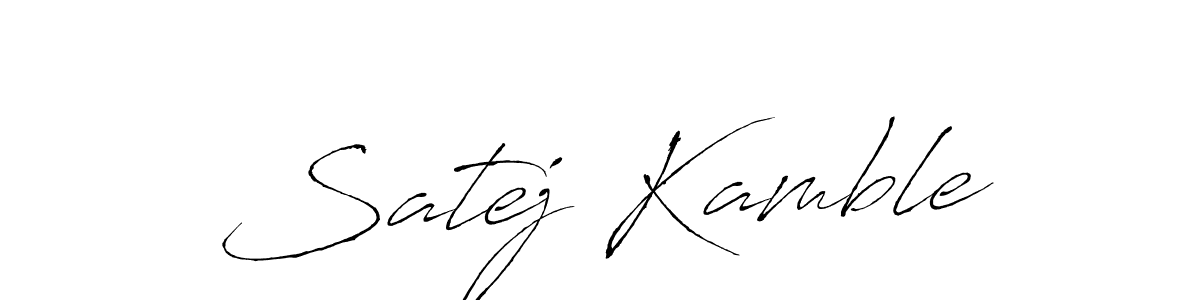 Create a beautiful signature design for name Satej Kamble. With this signature (Antro_Vectra) fonts, you can make a handwritten signature for free. Satej Kamble signature style 6 images and pictures png