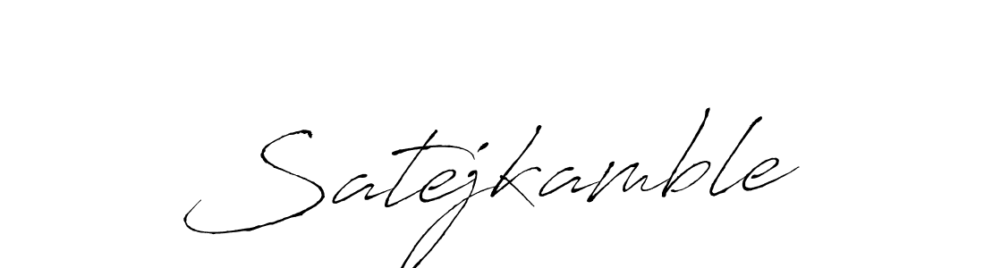 You can use this online signature creator to create a handwritten signature for the name Satejkamble. This is the best online autograph maker. Satejkamble signature style 6 images and pictures png
