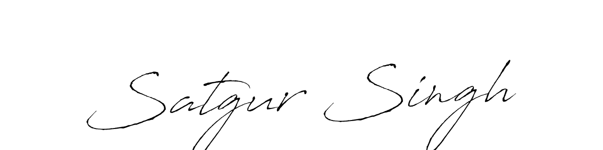 How to make Satgur Singh name signature. Use Antro_Vectra style for creating short signs online. This is the latest handwritten sign. Satgur Singh signature style 6 images and pictures png
