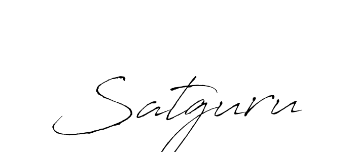 Design your own signature with our free online signature maker. With this signature software, you can create a handwritten (Antro_Vectra) signature for name Satguru. Satguru signature style 6 images and pictures png