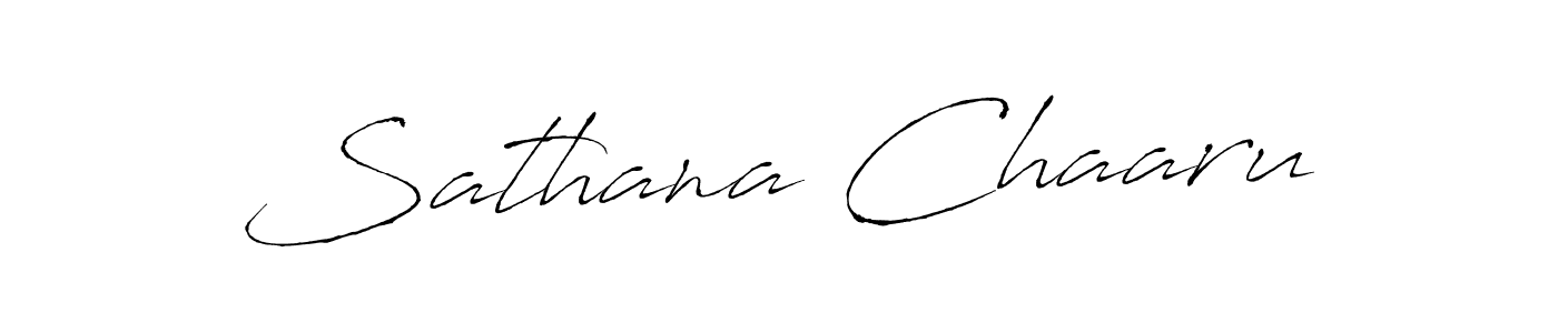 How to make Sathana Chaaru signature? Antro_Vectra is a professional autograph style. Create handwritten signature for Sathana Chaaru name. Sathana Chaaru signature style 6 images and pictures png
