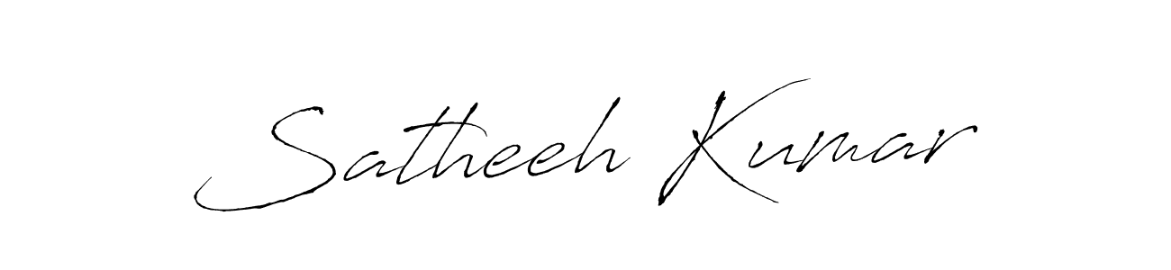 Make a beautiful signature design for name Satheeh Kumar. With this signature (Antro_Vectra) style, you can create a handwritten signature for free. Satheeh Kumar signature style 6 images and pictures png