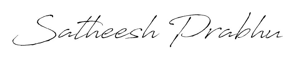 A modern signature idea for name Satheesh Prabhu using Antro_Vectra font. Clean strokes and elegant curves make it stand out instantly. Satheesh Prabhu signature style 6 images and pictures png
