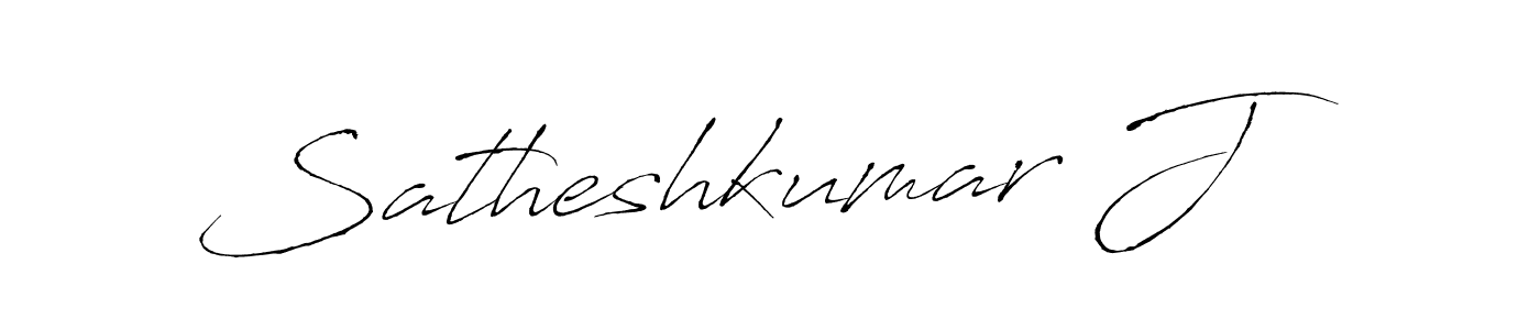 How to make Satheshkumar J name signature. Use Antro_Vectra style for creating short signs online. This is the latest handwritten sign. Satheshkumar J signature style 6 images and pictures png