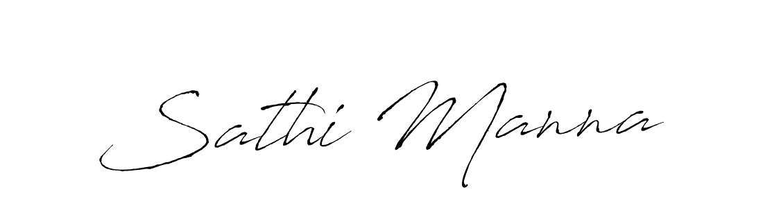 Antro_Vectra is a professional signature style that is perfect for those who want to add a touch of class to their signature. It is also a great choice for those who want to make their signature more unique. Get Sathi Manna name to fancy signature for free. Sathi Manna signature style 6 images and pictures png