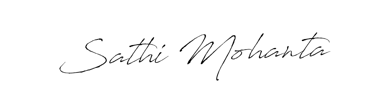 The best way (Antro_Vectra) to make a short signature is to pick only two or three words in your name. The name Sathi Mohanta include a total of six letters. For converting this name. Sathi Mohanta signature style 6 images and pictures png