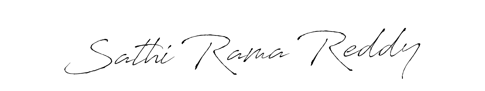 Design your own signature with our free online signature maker. With this signature software, you can create a handwritten (Antro_Vectra) signature for name Sathi Rama Reddy. Sathi Rama Reddy signature style 6 images and pictures png