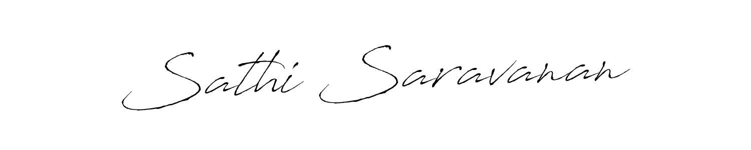 Create a beautiful signature design for name Sathi Saravanan. With this signature (Antro_Vectra) fonts, you can make a handwritten signature for free. Sathi Saravanan signature style 6 images and pictures png