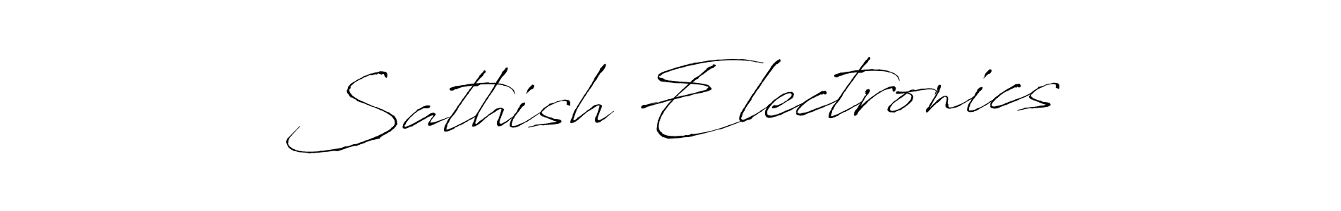 Make a beautiful signature design for name Sathish Electronics. With this signature (Antro_Vectra) style, you can create a handwritten signature for free. Sathish Electronics signature style 6 images and pictures png