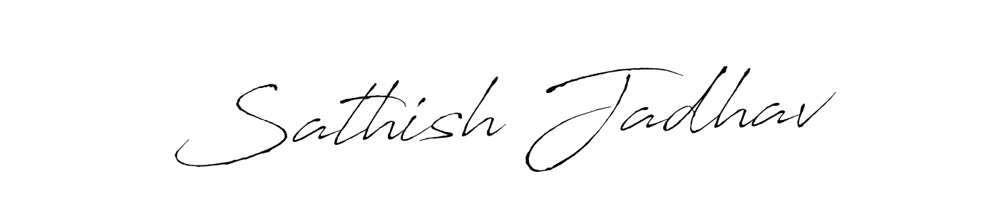 Also You can easily find your signature by using the search form. We will create Sathish Jadhav name handwritten signature images for you free of cost using Antro_Vectra sign style. Sathish Jadhav signature style 6 images and pictures png
