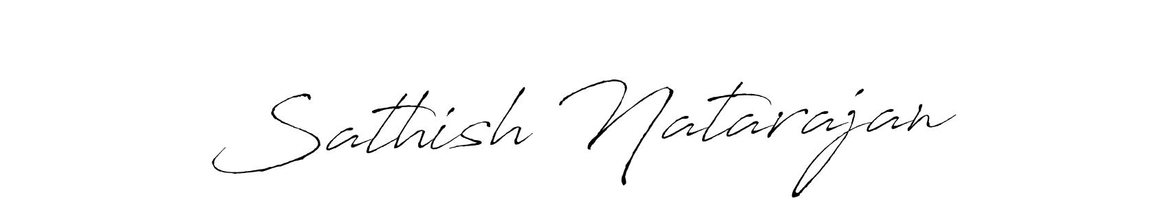 Design your own signature with our free online signature maker. With this signature software, you can create a handwritten (Antro_Vectra) signature for name Sathish Natarajan. Sathish Natarajan signature style 6 images and pictures png