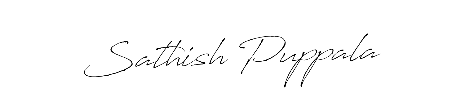 This is the best signature style for the Sathish Puppala name. Also you like these signature font (Antro_Vectra). Mix name signature. Sathish Puppala signature style 6 images and pictures png