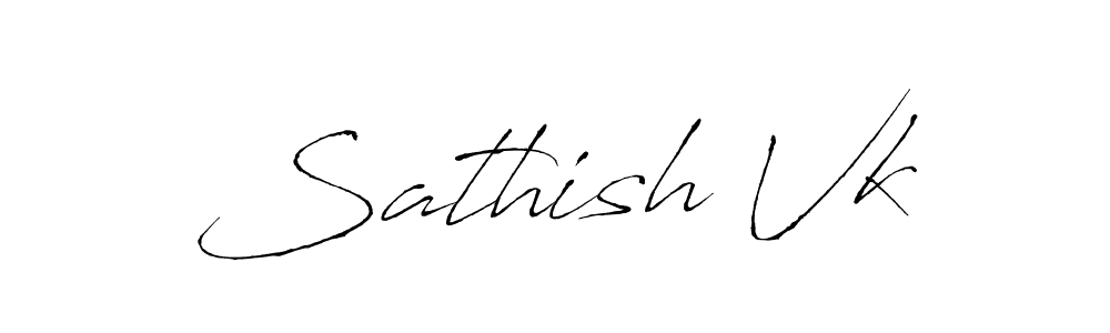 You should practise on your own different ways (Antro_Vectra) to write your name (Sathish Vk) in signature. don't let someone else do it for you. Sathish Vk signature style 6 images and pictures png