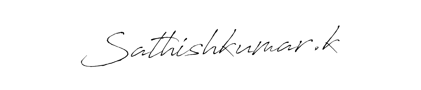 This is the best signature style for the Sathishkumar.k name. Also you like these signature font (Antro_Vectra). Mix name signature. Sathishkumar.k signature style 6 images and pictures png