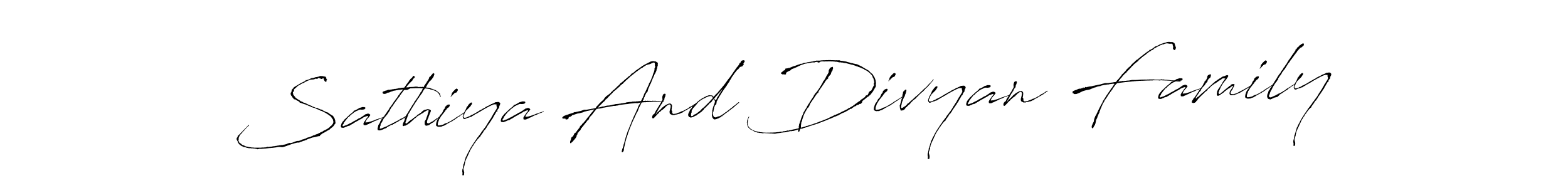 It looks lik you need a new signature style for name Sathiya And Divyan Family. Design unique handwritten (Antro_Vectra) signature with our free signature maker in just a few clicks. Sathiya And Divyan Family signature style 6 images and pictures png