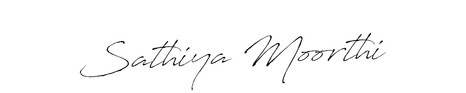 Create a beautiful signature design for name Sathiya Moorthi. With this signature (Antro_Vectra) fonts, you can make a handwritten signature for free. Sathiya Moorthi signature style 6 images and pictures png