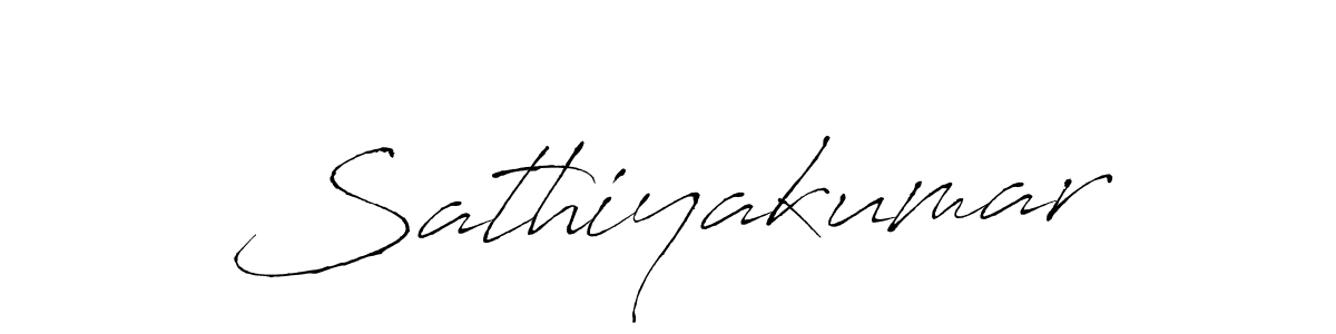 Make a beautiful signature design for name Sathiyakumar. With this signature (Antro_Vectra) style, you can create a handwritten signature for free. Sathiyakumar signature style 6 images and pictures png