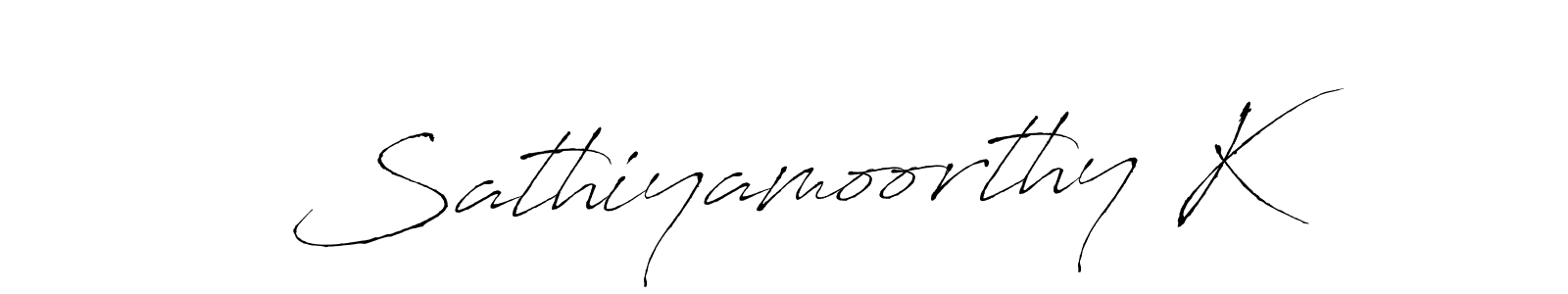 Use a signature maker to create a handwritten signature online. With this signature software, you can design (Antro_Vectra) your own signature for name Sathiyamoorthy K. Sathiyamoorthy K signature style 6 images and pictures png
