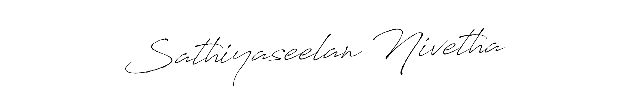 How to make Sathiyaseelan Nivetha signature? Antro_Vectra is a professional autograph style. Create handwritten signature for Sathiyaseelan Nivetha name. Sathiyaseelan Nivetha signature style 6 images and pictures png