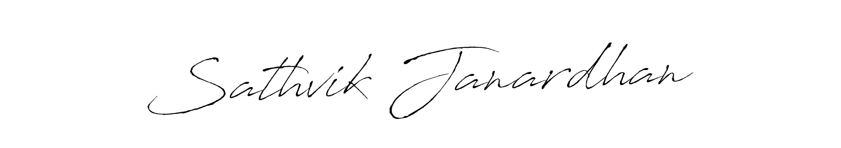 How to make Sathvik Janardhan signature? Antro_Vectra is a professional autograph style. Create handwritten signature for Sathvik Janardhan name. Sathvik Janardhan signature style 6 images and pictures png