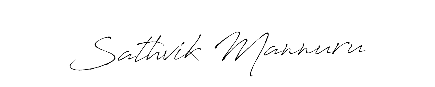 Design your own signature with our free online signature maker. With this signature software, you can create a handwritten (Antro_Vectra) signature for name Sathvik Mannuru. Sathvik Mannuru signature style 6 images and pictures png