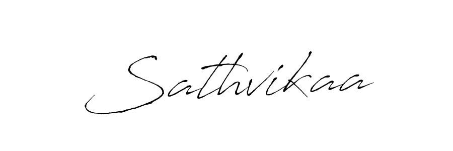 Sathvikaa stylish signature style. Best Handwritten Sign (Antro_Vectra) for my name. Handwritten Signature Collection Ideas for my name Sathvikaa. Sathvikaa signature style 6 images and pictures png