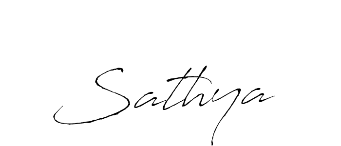 Create a beautiful signature design for name Sathya . With this signature (Antro_Vectra) fonts, you can make a handwritten signature for free. Sathya  signature style 6 images and pictures png