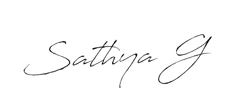 Design your own signature with our free online signature maker. With this signature software, you can create a handwritten (Antro_Vectra) signature for name Sathya G. Sathya G signature style 6 images and pictures png