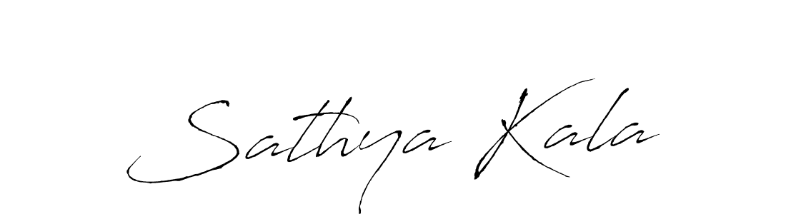 Sathya Kala stylish signature style. Best Handwritten Sign (Antro_Vectra) for my name. Handwritten Signature Collection Ideas for my name Sathya Kala. Sathya Kala signature style 6 images and pictures png