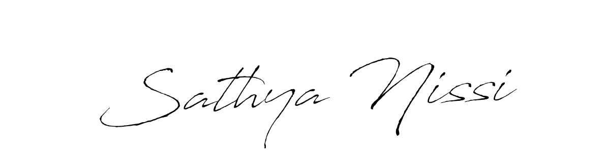 if you are searching for the best signature style for your name Sathya Nissi. so please give up your signature search. here we have designed multiple signature styles  using Antro_Vectra. Sathya Nissi signature style 6 images and pictures png