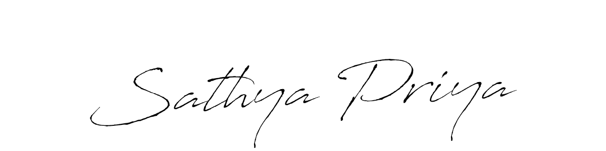 Sathya Priya stylish signature style. Best Handwritten Sign (Antro_Vectra) for my name. Handwritten Signature Collection Ideas for my name Sathya Priya. Sathya Priya signature style 6 images and pictures png