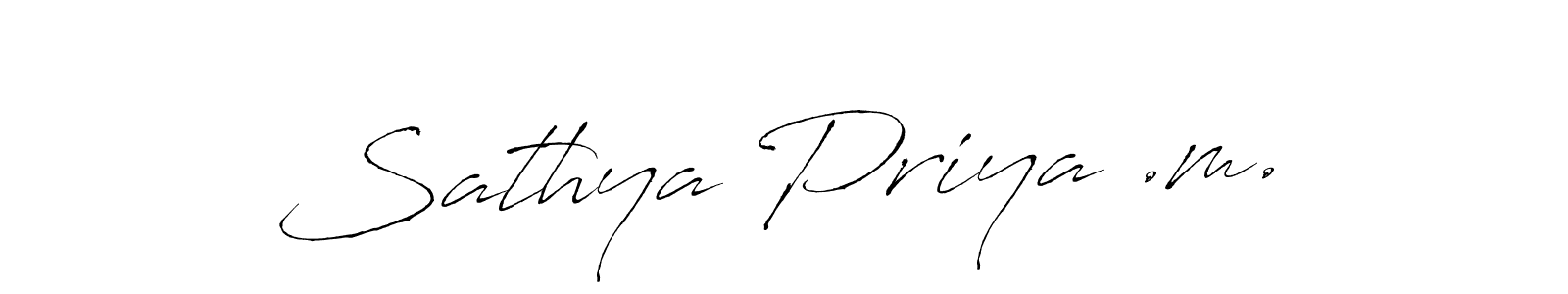 Use a signature maker to create a handwritten signature online. With this signature software, you can design (Antro_Vectra) your own signature for name Sathya Priya .m.. Sathya Priya .m. signature style 6 images and pictures png