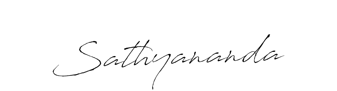 Create a beautiful signature design for name Sathyananda. With this signature (Antro_Vectra) fonts, you can make a handwritten signature for free. Sathyananda signature style 6 images and pictures png