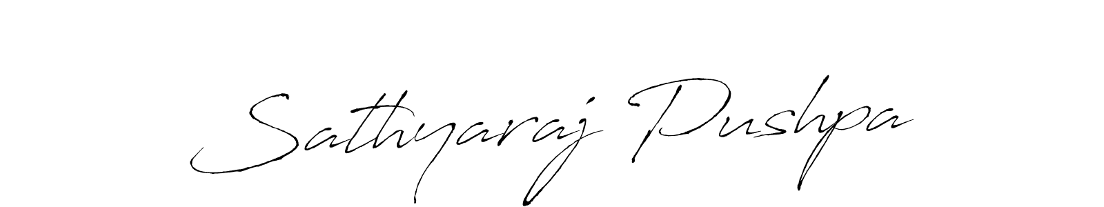 Make a beautiful signature design for name Sathyaraj Pushpa. With this signature (Antro_Vectra) style, you can create a handwritten signature for free. Sathyaraj Pushpa signature style 6 images and pictures png