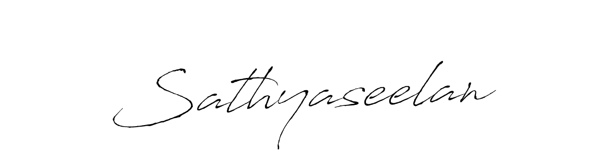 Sathyaseelan stylish signature style. Best Handwritten Sign (Antro_Vectra) for my name. Handwritten Signature Collection Ideas for my name Sathyaseelan. Sathyaseelan signature style 6 images and pictures png