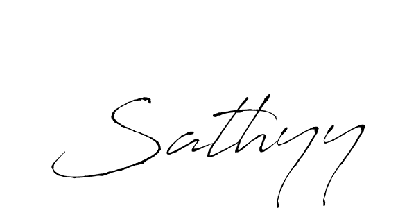 if you are searching for the best signature style for your name Sathyy. so please give up your signature search. here we have designed multiple signature styles  using Antro_Vectra. Sathyy signature style 6 images and pictures png