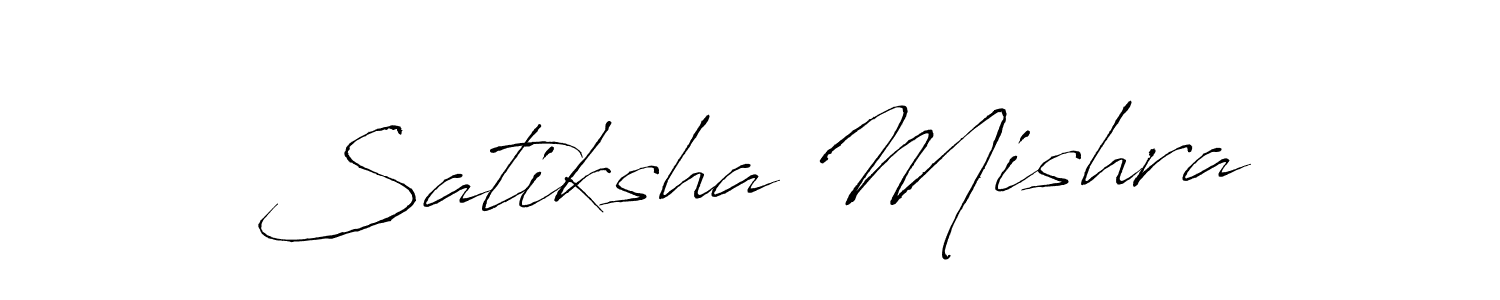 The best way (Antro_Vectra) to make a short signature is to pick only two or three words in your name. The name Satiksha Mishra include a total of six letters. For converting this name. Satiksha Mishra signature style 6 images and pictures png
