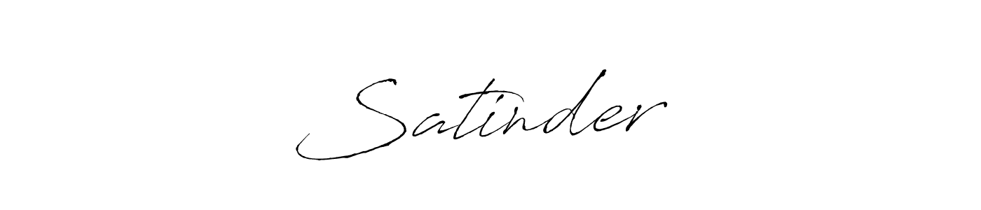 Make a beautiful signature design for name Satinder❤️. With this signature (Antro_Vectra) style, you can create a handwritten signature for free. Satinder❤️ signature style 6 images and pictures png