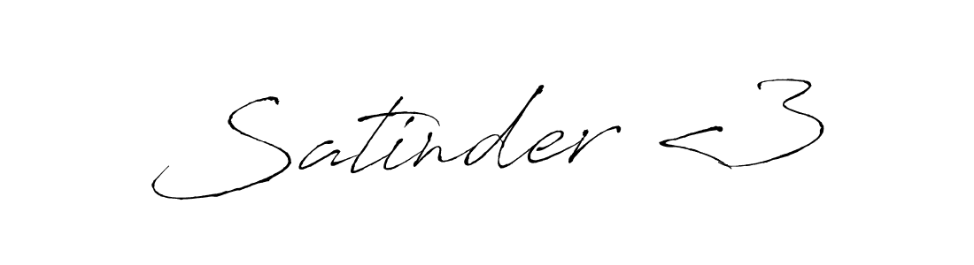 Similarly Antro_Vectra is the best handwritten signature design. Signature creator online .You can use it as an online autograph creator for name Satinder <3. Satinder <3 signature style 6 images and pictures png
