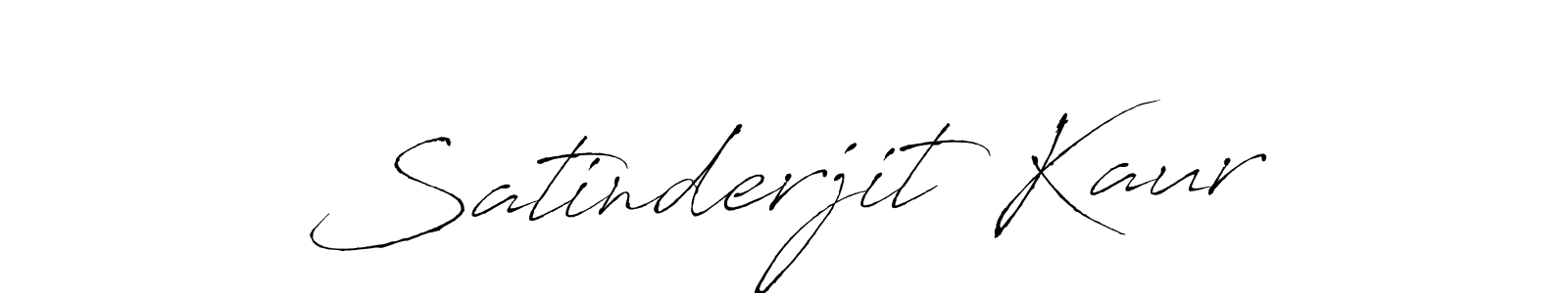 How to make Satinderjit Kaur name signature. Use Antro_Vectra style for creating short signs online. This is the latest handwritten sign. Satinderjit Kaur signature style 6 images and pictures png