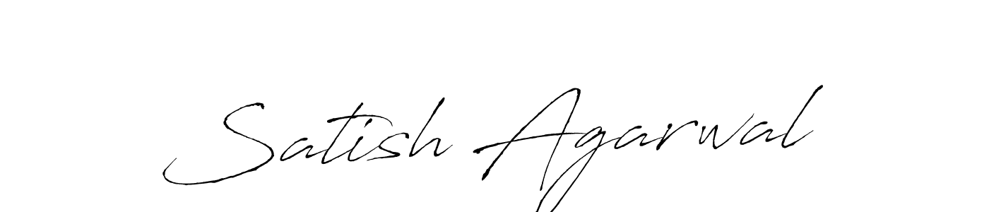 Design your own signature with our free online signature maker. With this signature software, you can create a handwritten (Antro_Vectra) signature for name Satish Agarwal. Satish Agarwal signature style 6 images and pictures png