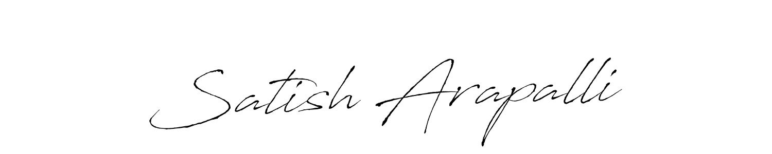 Design your own signature with our free online signature maker. With this signature software, you can create a handwritten (Antro_Vectra) signature for name Satish Arapalli. Satish Arapalli signature style 6 images and pictures png