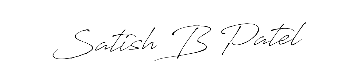 Satish B Patel stylish signature style. Best Handwritten Sign (Antro_Vectra) for my name. Handwritten Signature Collection Ideas for my name Satish B Patel. Satish B Patel signature style 6 images and pictures png