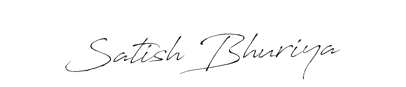 Make a beautiful signature design for name Satish Bhuriya. With this signature (Antro_Vectra) style, you can create a handwritten signature for free. Satish Bhuriya signature style 6 images and pictures png