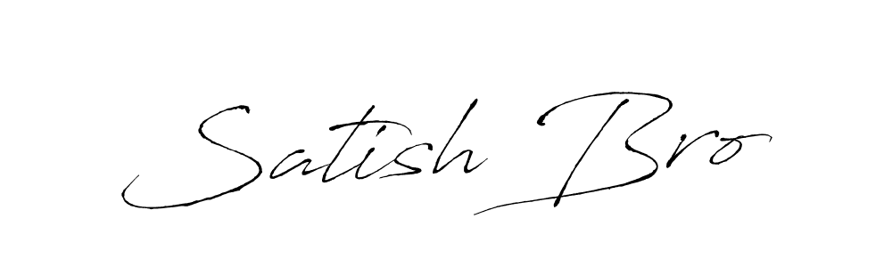 Use a signature maker to create a handwritten signature online. With this signature software, you can design (Antro_Vectra) your own signature for name Satish Bro. Satish Bro signature style 6 images and pictures png