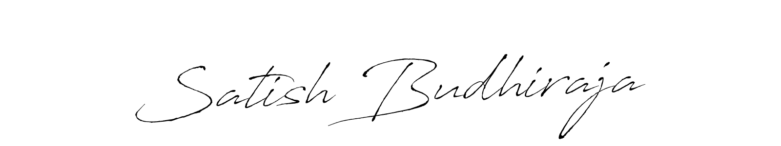 Make a beautiful signature design for name Satish Budhiraja. With this signature (Antro_Vectra) style, you can create a handwritten signature for free. Satish Budhiraja signature style 6 images and pictures png