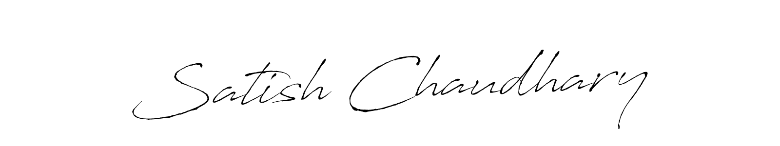 Satish Chaudhary stylish signature style. Best Handwritten Sign (Antro_Vectra) for my name. Handwritten Signature Collection Ideas for my name Satish Chaudhary. Satish Chaudhary signature style 6 images and pictures png
